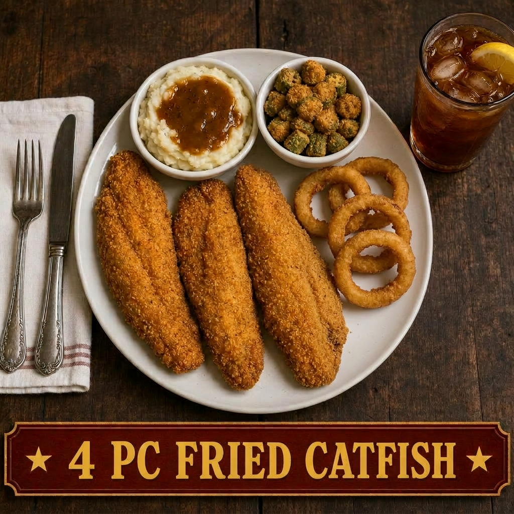 4 PC Fried Catfish